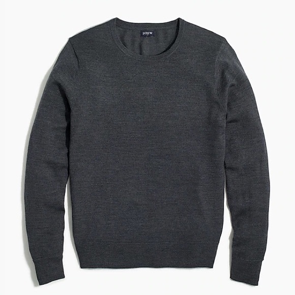 J Crew Large Heather Charcoal Crewneck Sweater - Picture 1 of 4